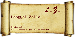 Lengyel Zella névjegykártya