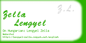zella lengyel business card